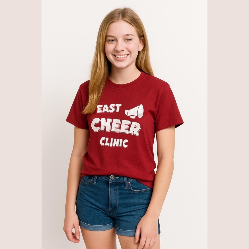 Gildan Youth Medium Graphic Short Sleeve Red Top